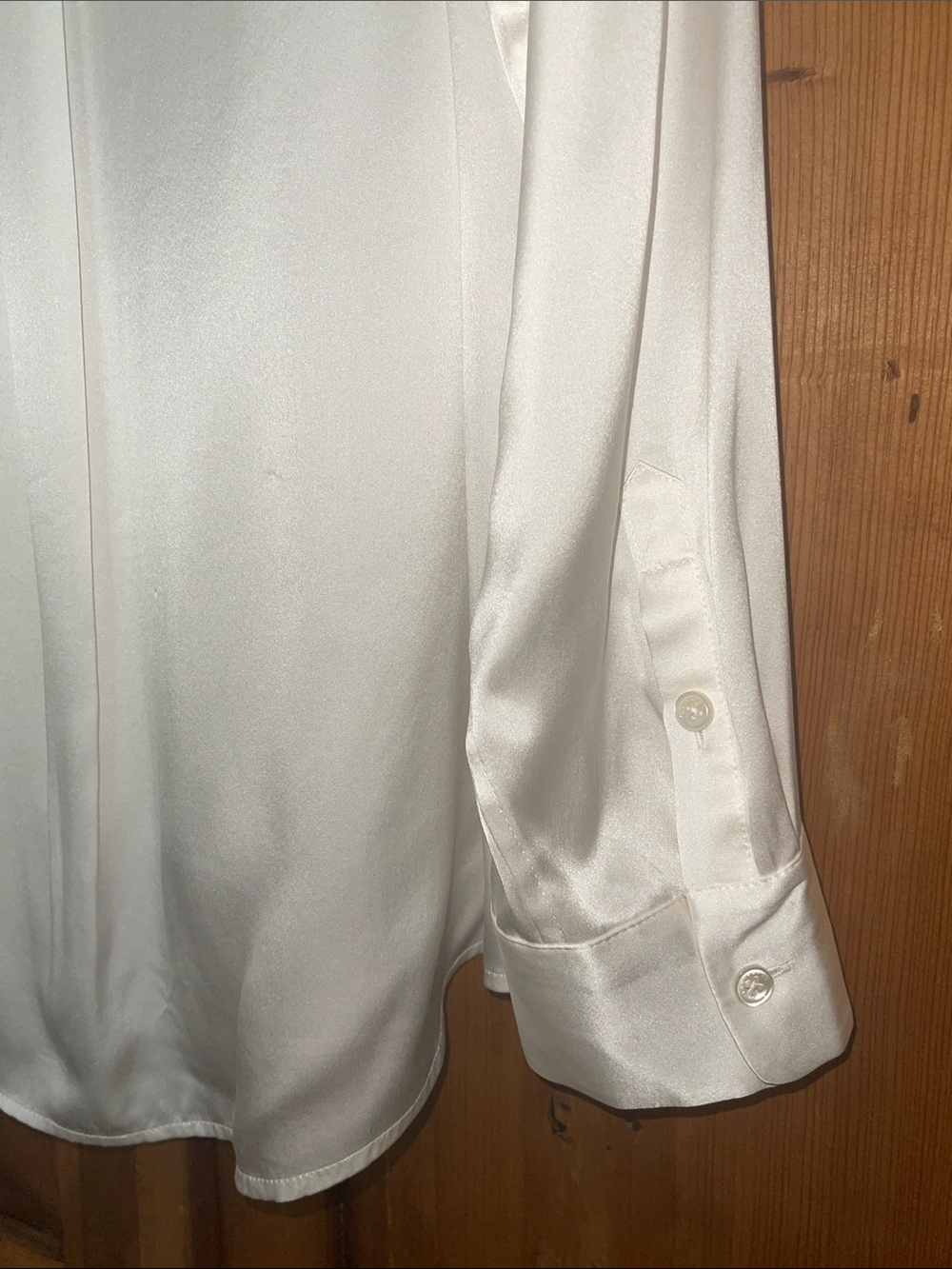 Equipment Ivory Smooth 💯 Silk Button down Blouse Sz. XL - Picture 7 of 12